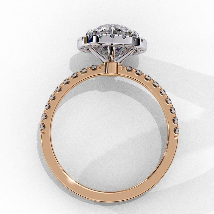 Round Cut Halo Lab-Grown Diamond Ring