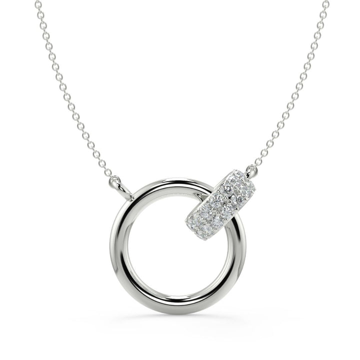 Contemporary Circle Lab-Grown Diamond Pendant