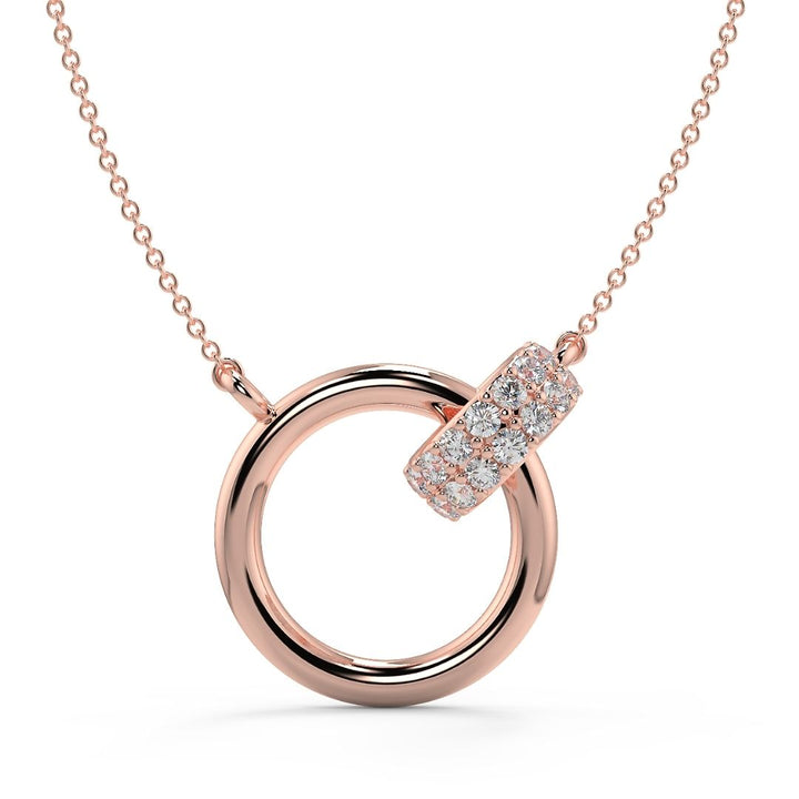Contemporary Circle Lab-Grown Diamond Pendant