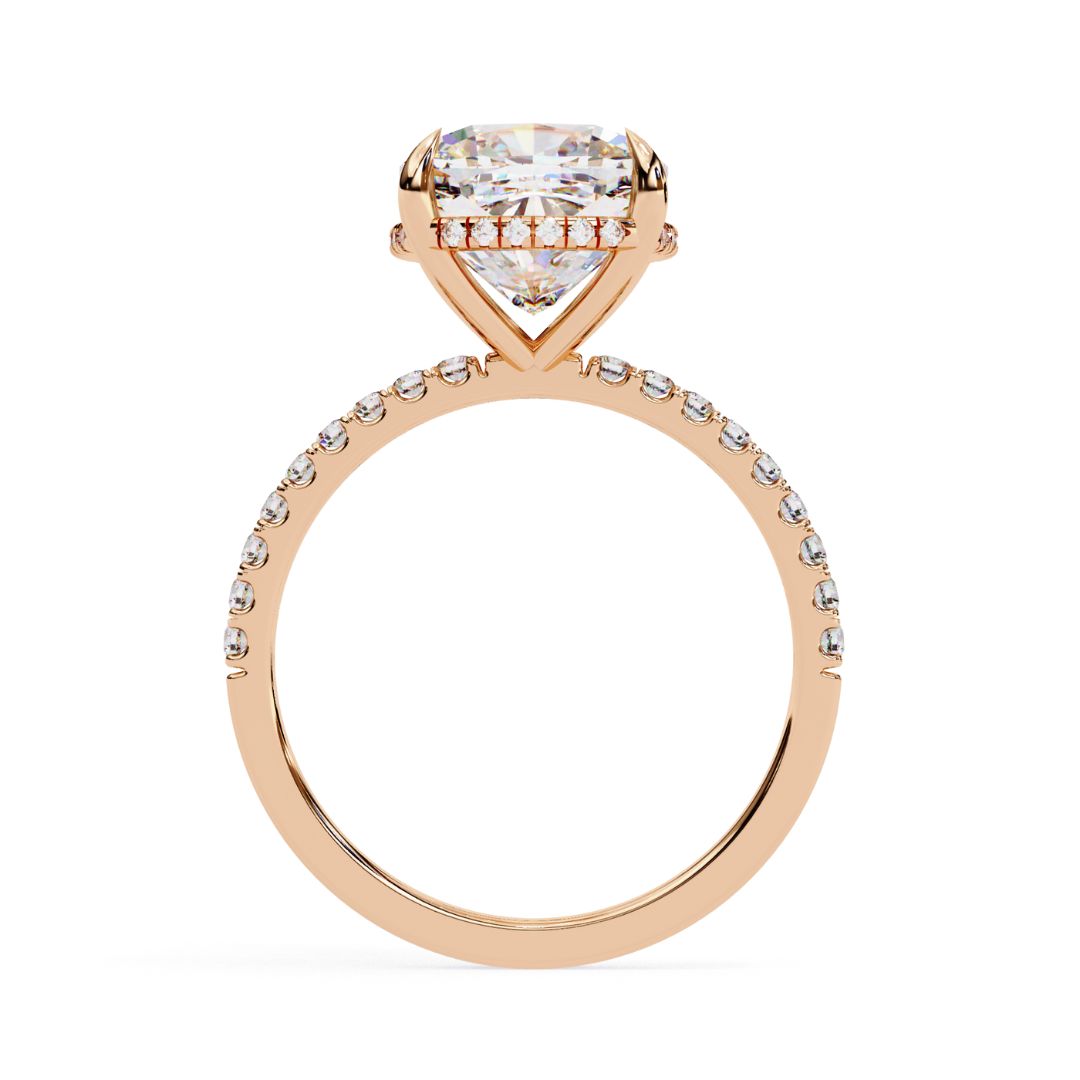 Cushion-Cut Solitaire Diamond Ring