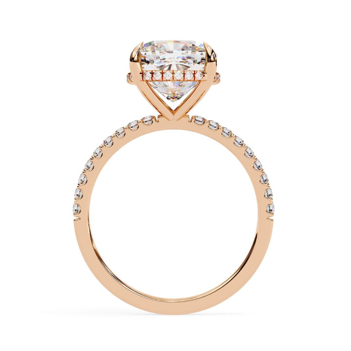 Cushion-Cut Solitaire Diamond Ring