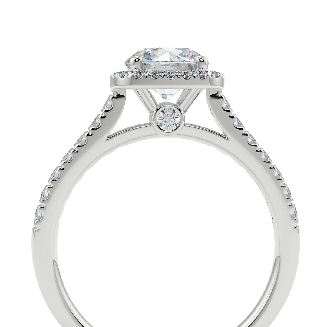 Halo Round Brilliant Cut Lab-Grown Diamond Ring