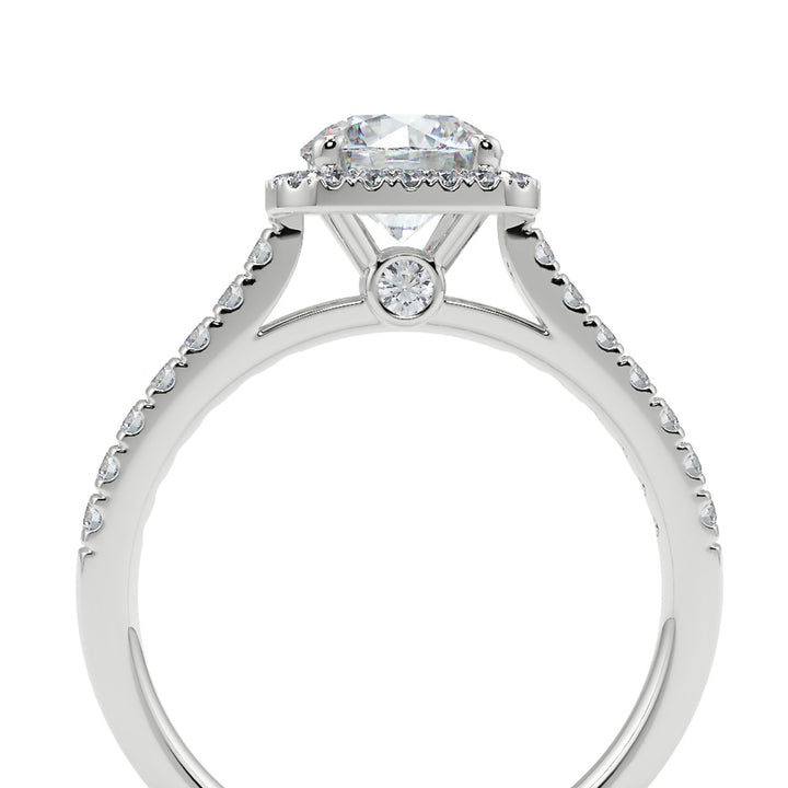 Halo Round Brilliant Cut Lab-Grown Diamond Ring