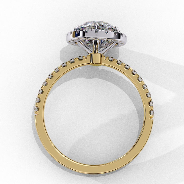 Round Cut Halo Lab-Grown Diamond Ring