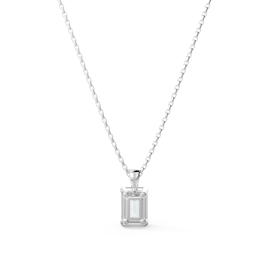 Emerald Cut Diamond Pendant Necklace