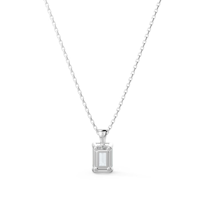 Emerald Cut Diamond Pendant Necklace