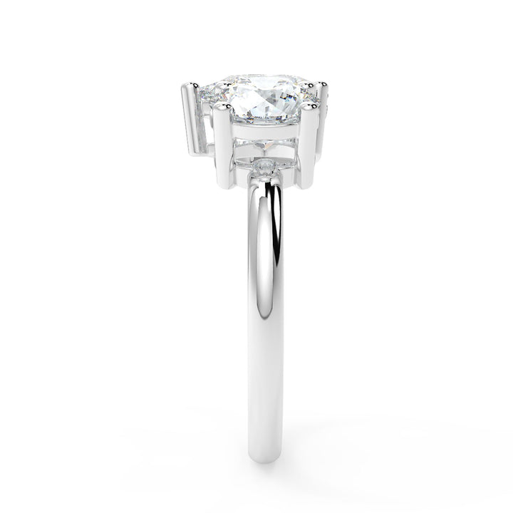 Round & Pear Diamond Ring