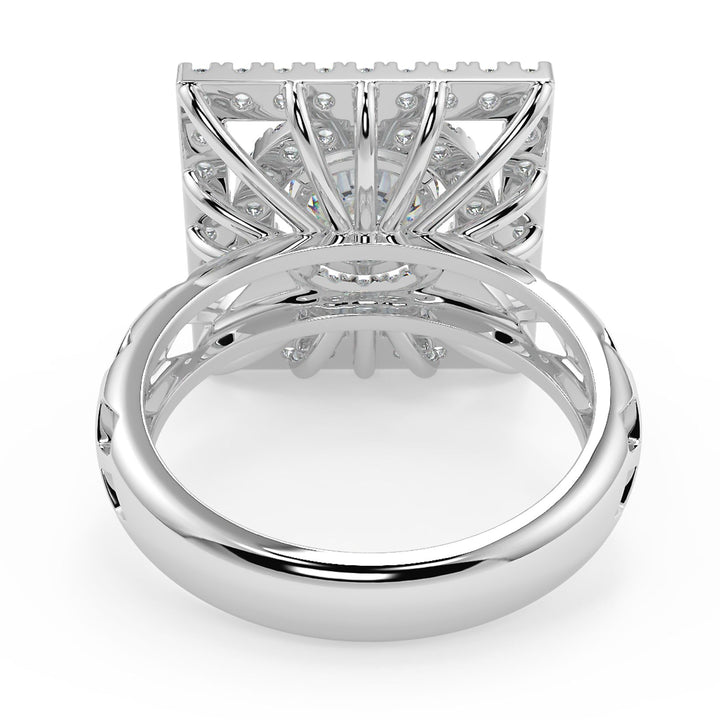 Grandeur Square Halo Lab-Grown Diamond Ring