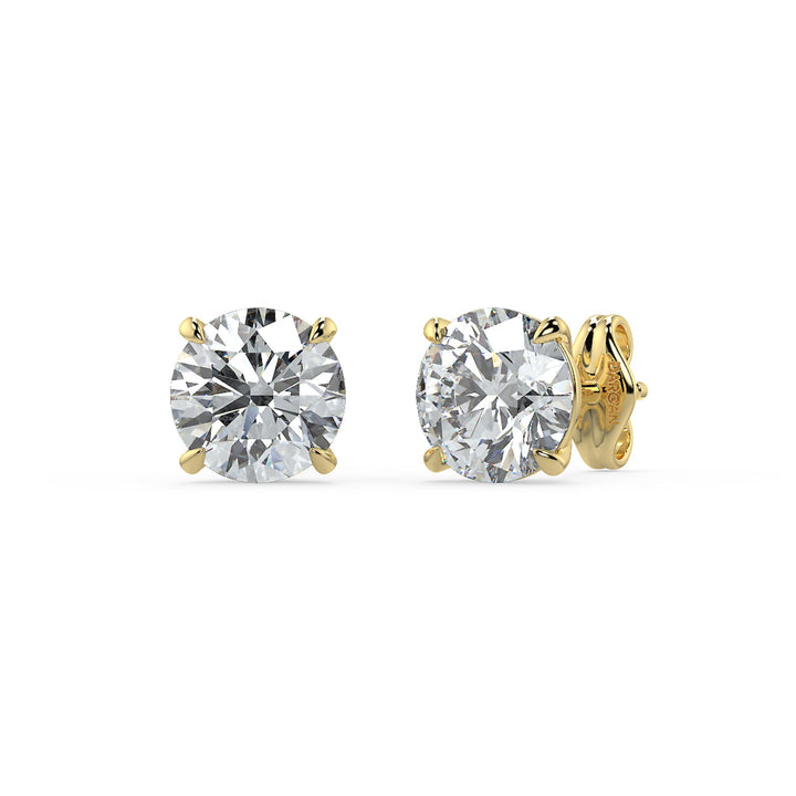 Brilliant Round-Cut Diamond Stud Earrings