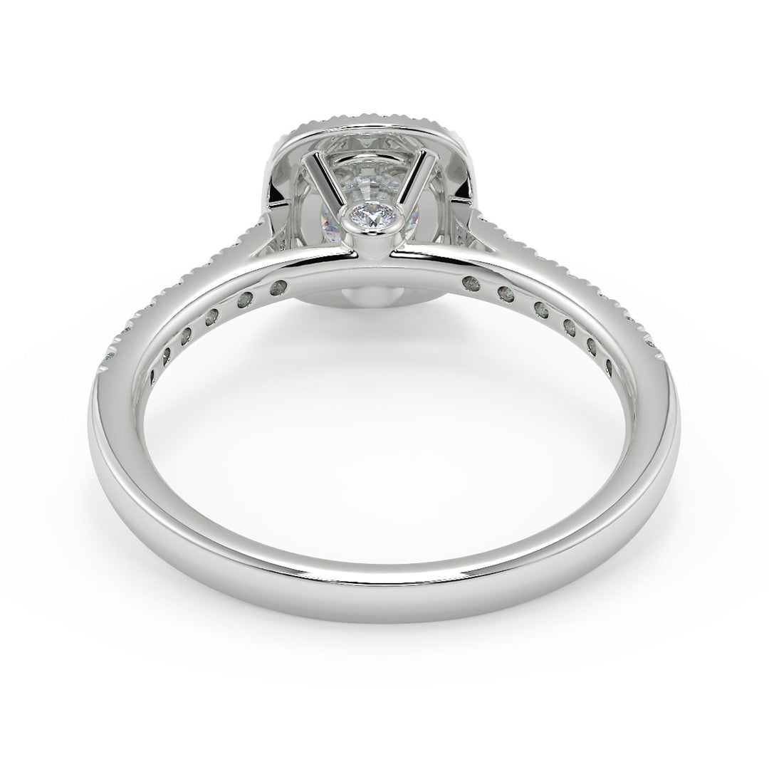 Halo Round Brilliant Cut Lab-Grown Diamond Ring