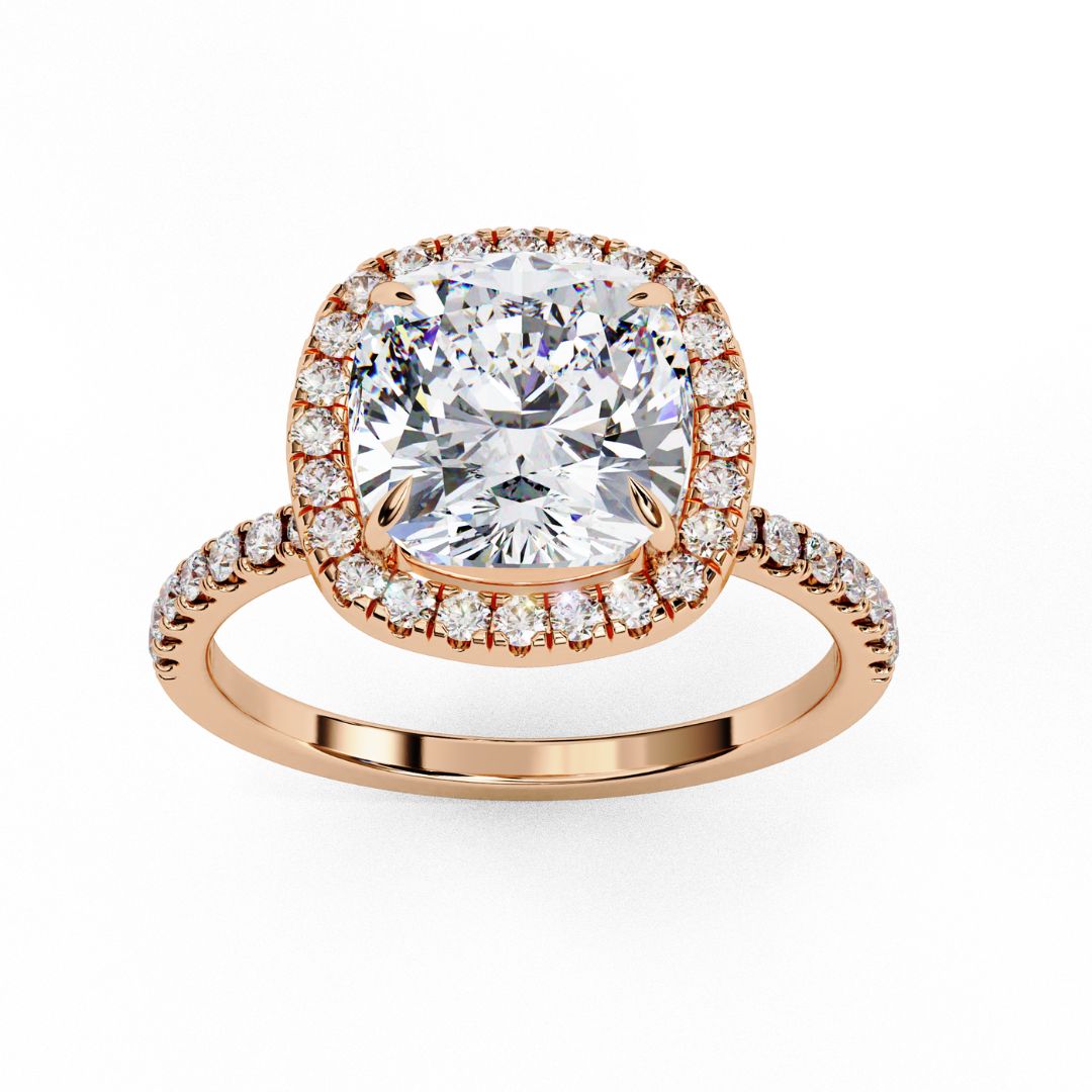 Cushion Cut Lab-Grown Diamond Ring