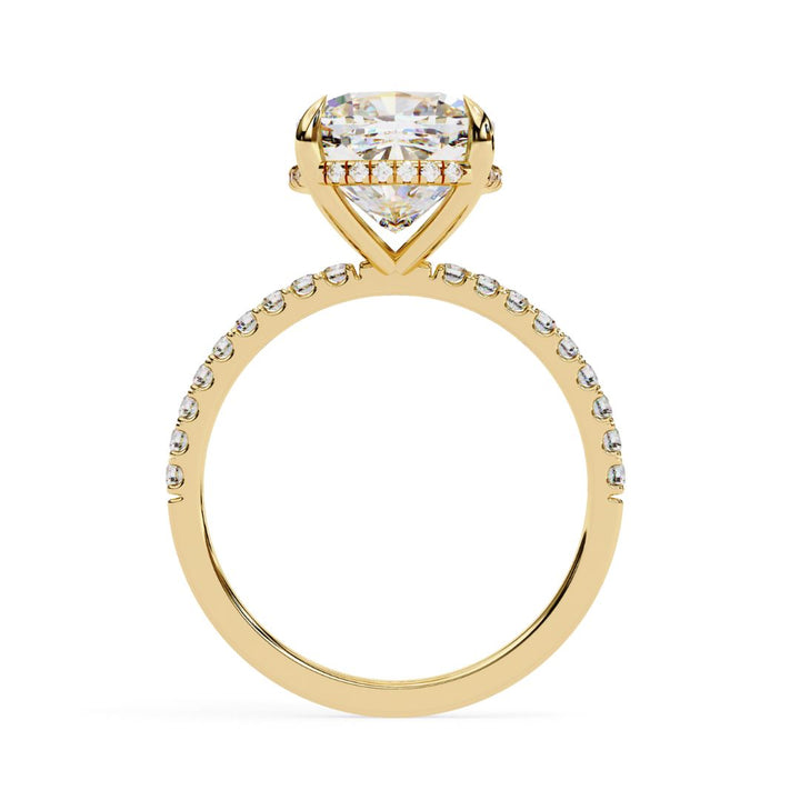 Cushion-Cut Solitaire Diamond Ring