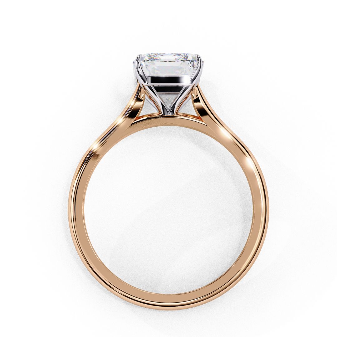 Radiant-Cut Solitaire Diamond Ring