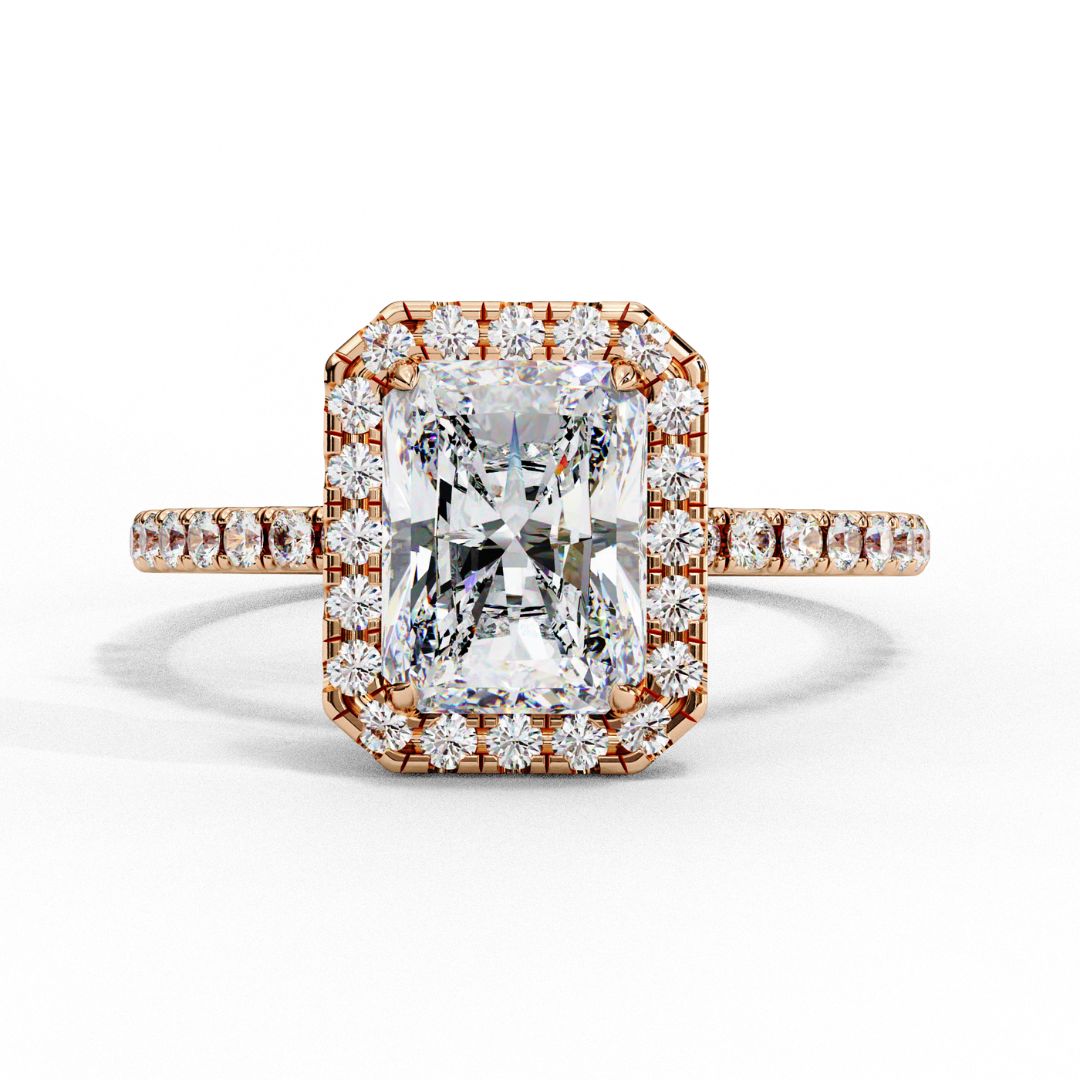 Radiant Cut Halo Lab-Grown Diamond Ring