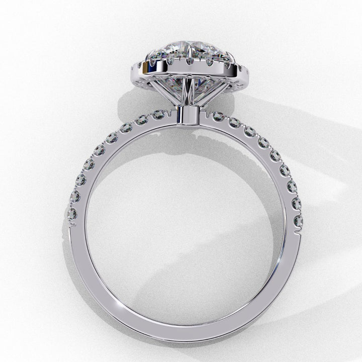 Round Cut Halo Lab-Grown Diamond Ring