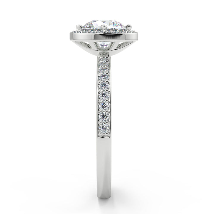 Halo Round Brilliant Cut Lab-Grown Diamond Ring