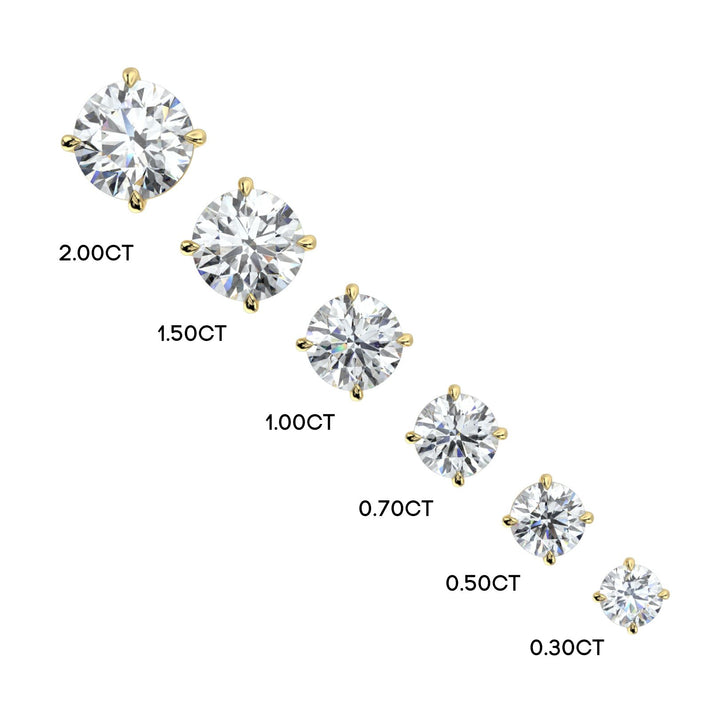 Brilliant Round-Cut Diamond Stud Earrings