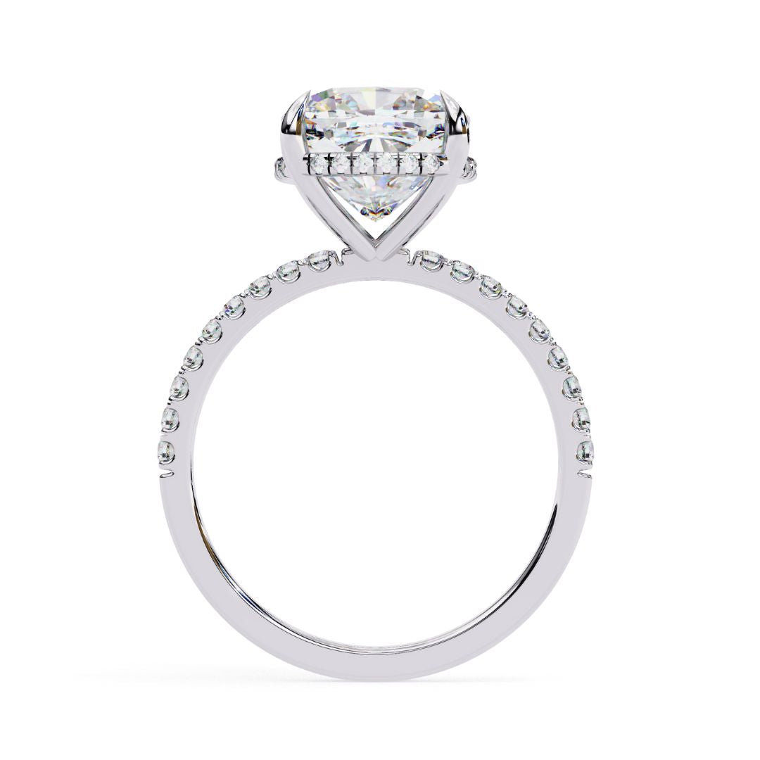 Cushion-Cut Solitaire Diamond Ring