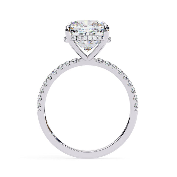 Cushion-Cut Solitaire Diamond Ring