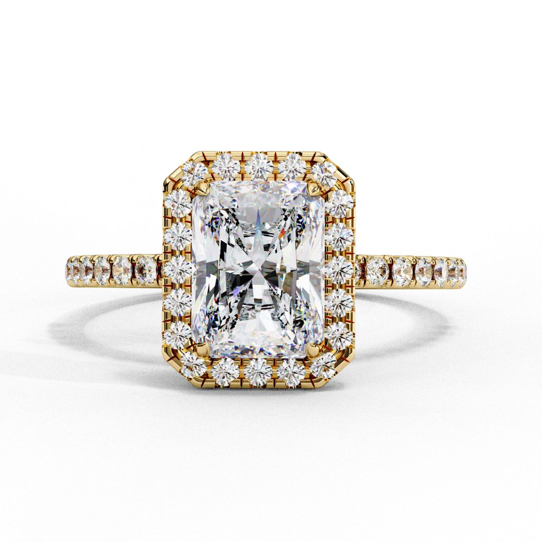 Radiant Cut Halo Lab-Grown Diamond Ring