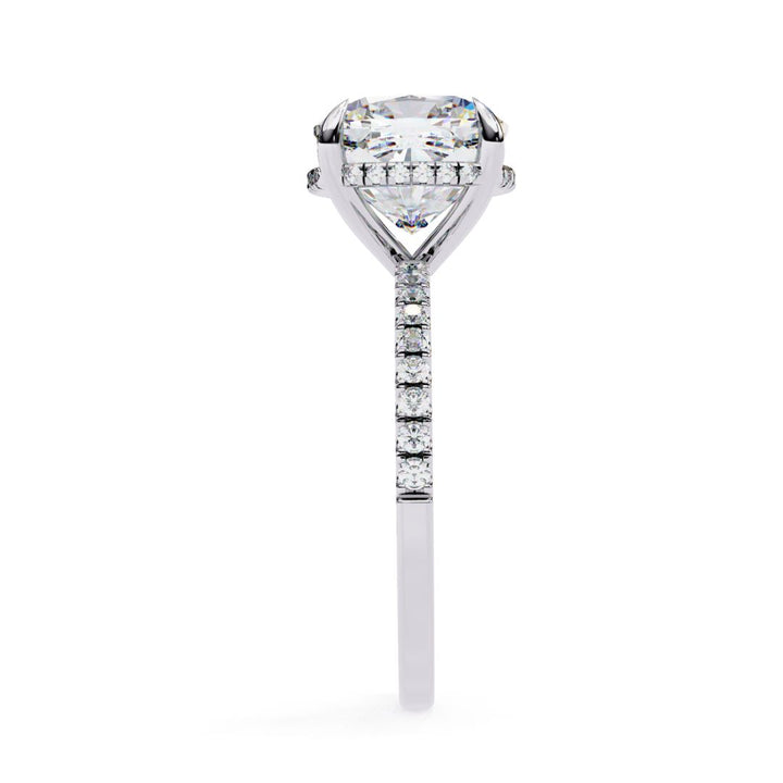 Cushion-Cut Solitaire Diamond Ring