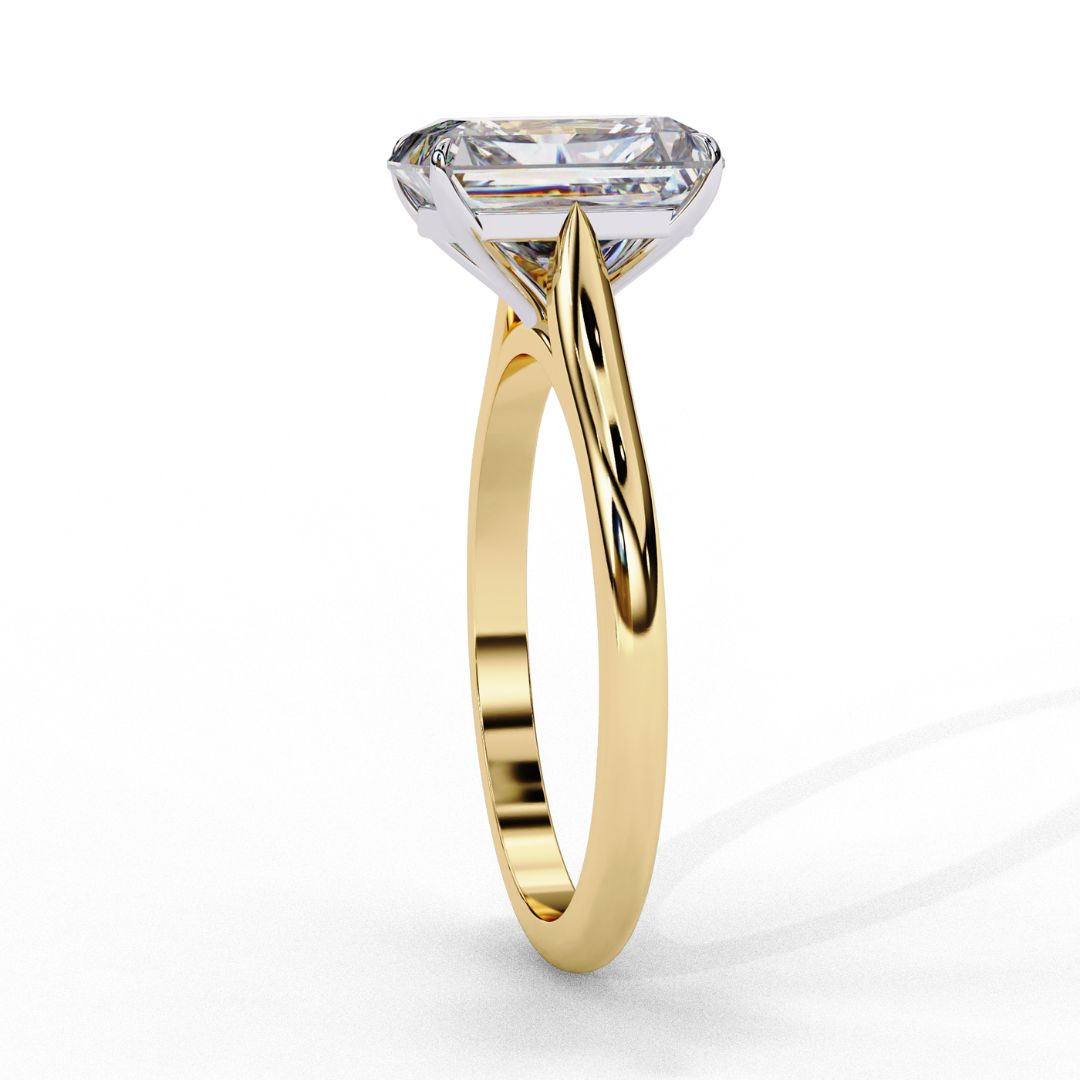 Emerald-Cut Solitaire Diamond Ring