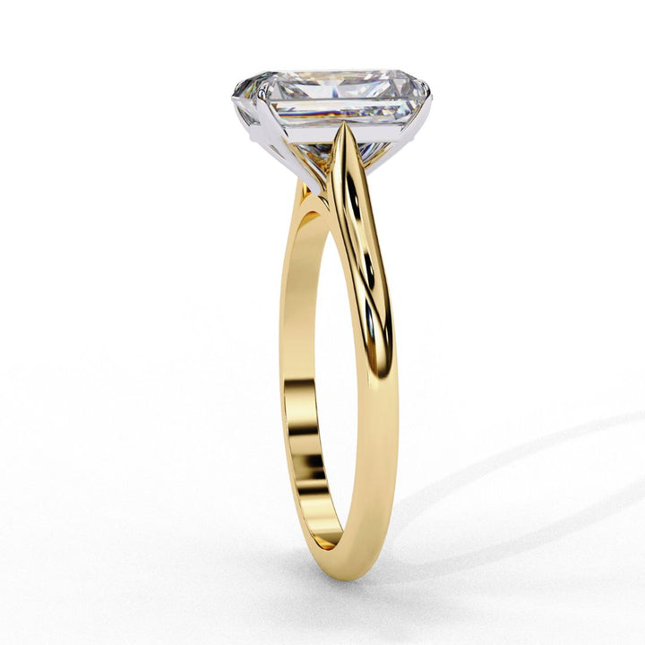 Emerald-Cut Solitaire Diamond Ring