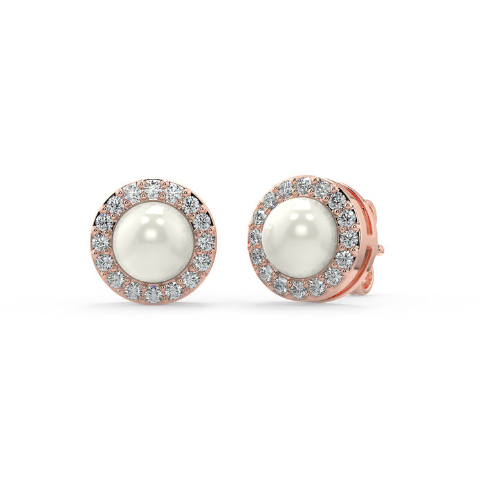 Elegant Pearl Halo Earrings