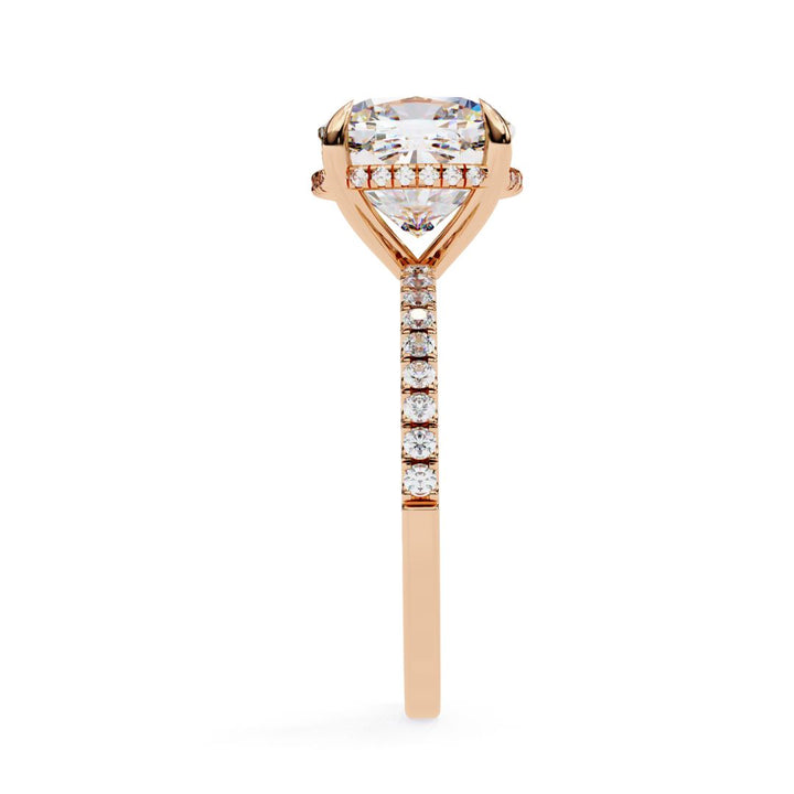 Cushion-Cut Solitaire Diamond Ring