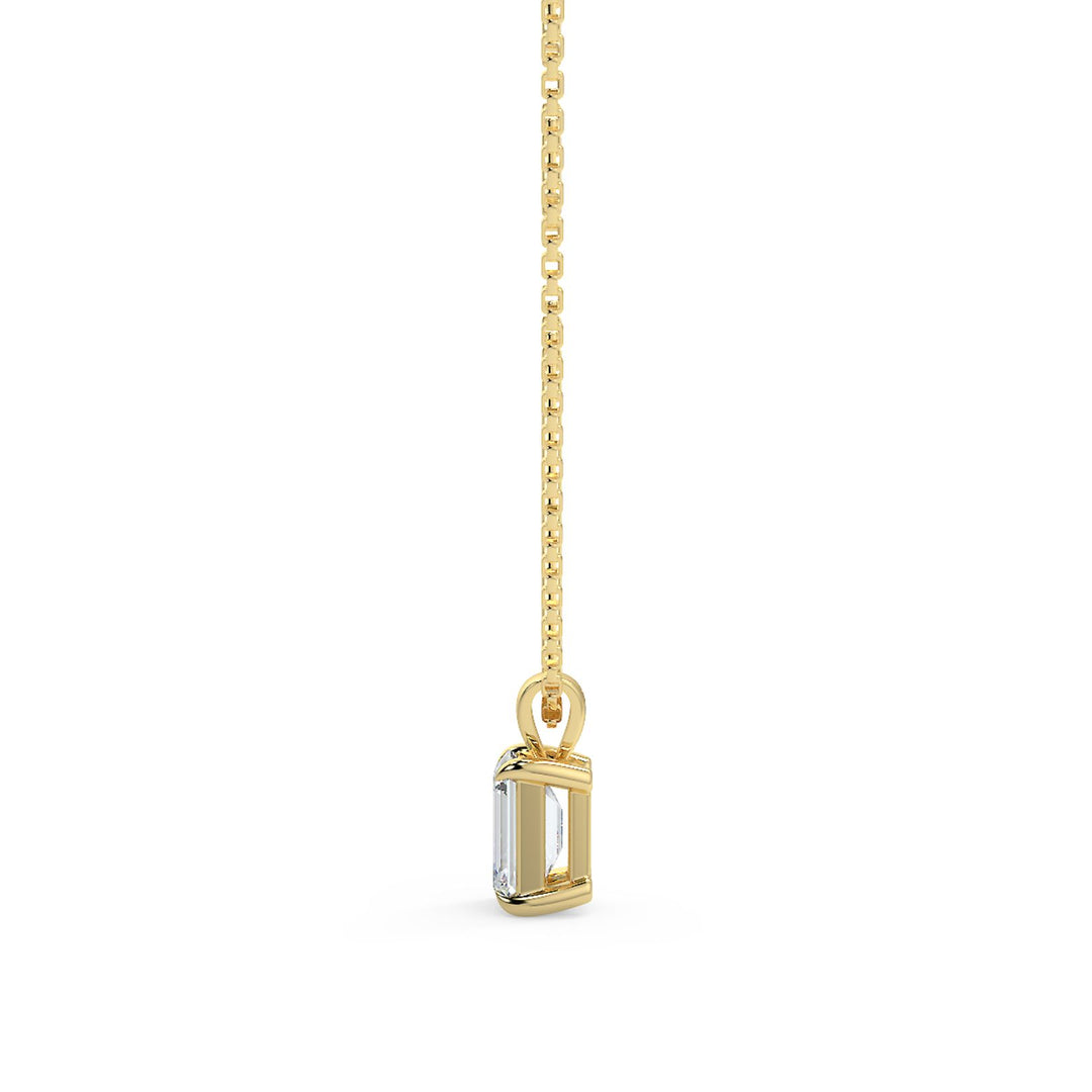 Emerald Cut Diamond Pendant Necklace