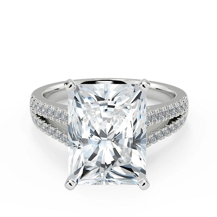 Radiant-Cut Lab-Grown Diamond Split-Shank Ring
