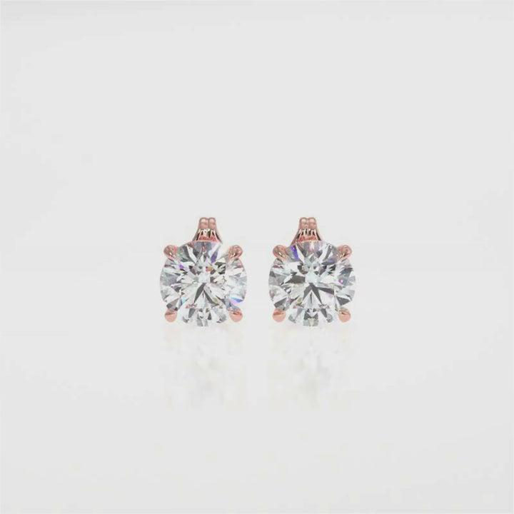 Brilliant Round-Cut Diamond Stud Earrings