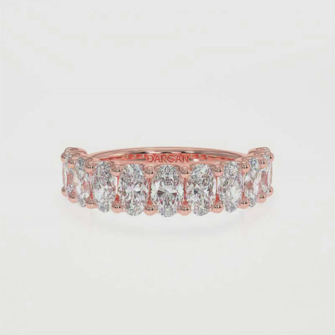 20 Pointer Oval Cut Diamond Eternity Band