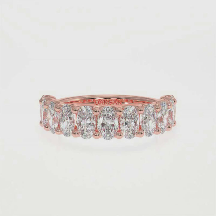 20 Pointer Oval Cut Diamond Eternity Band