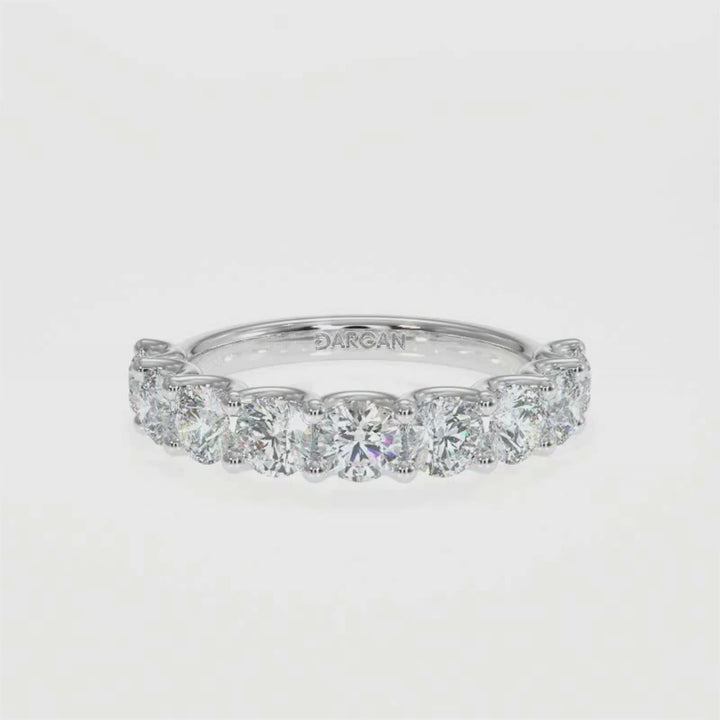 15 Pointer Round Cut Diamond Eternity Band