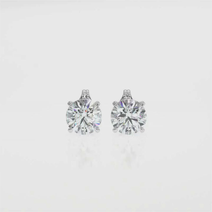 Brilliant Round-Cut Diamond Stud Earrings